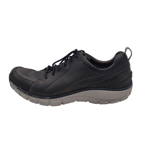 Clarks Shoes - Clarks‎ WaveWalk Shoes Womens Size 7.5 Gray Leather Walking Comfort Lace Up